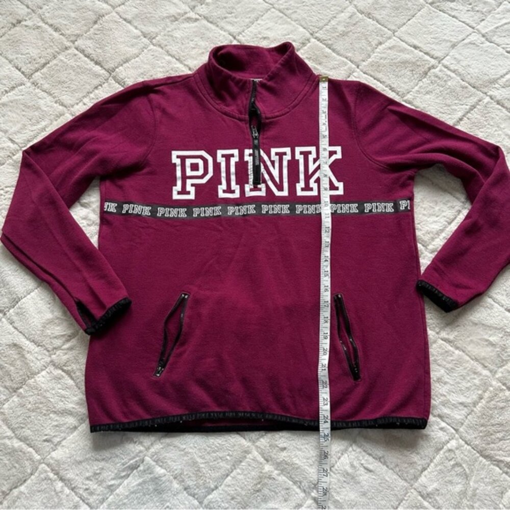 Victoria's Secret PINK | Berry Quarter Zip Crew Neck Pullover | Size Small - Picture 12 of 12